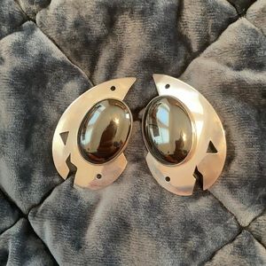 Sterling silver Hematite vintage earrings